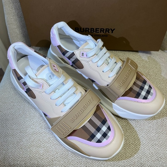 BURBERRY Lf Ramsey L Story 35 Sneakers - Multi Leather - Picture 7 of 16